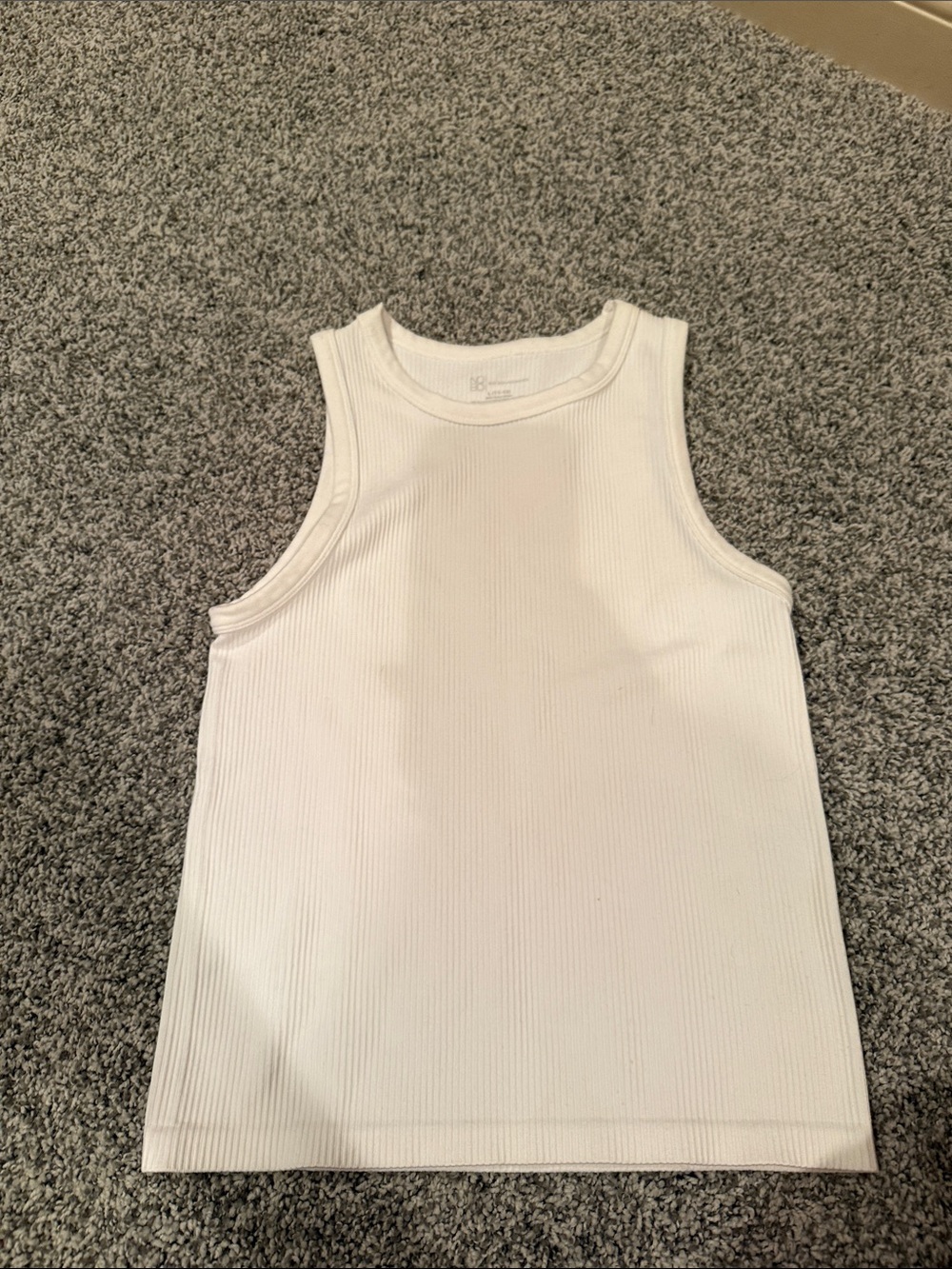 White Ribbed Tank Top for women - Classic Sleeveless Tee